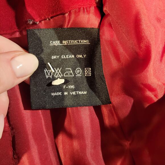 Fleet Street LTD. Removable Hood Full Zip Lined Anorak Jacket Red Womens Size M - Picture 9 of 12